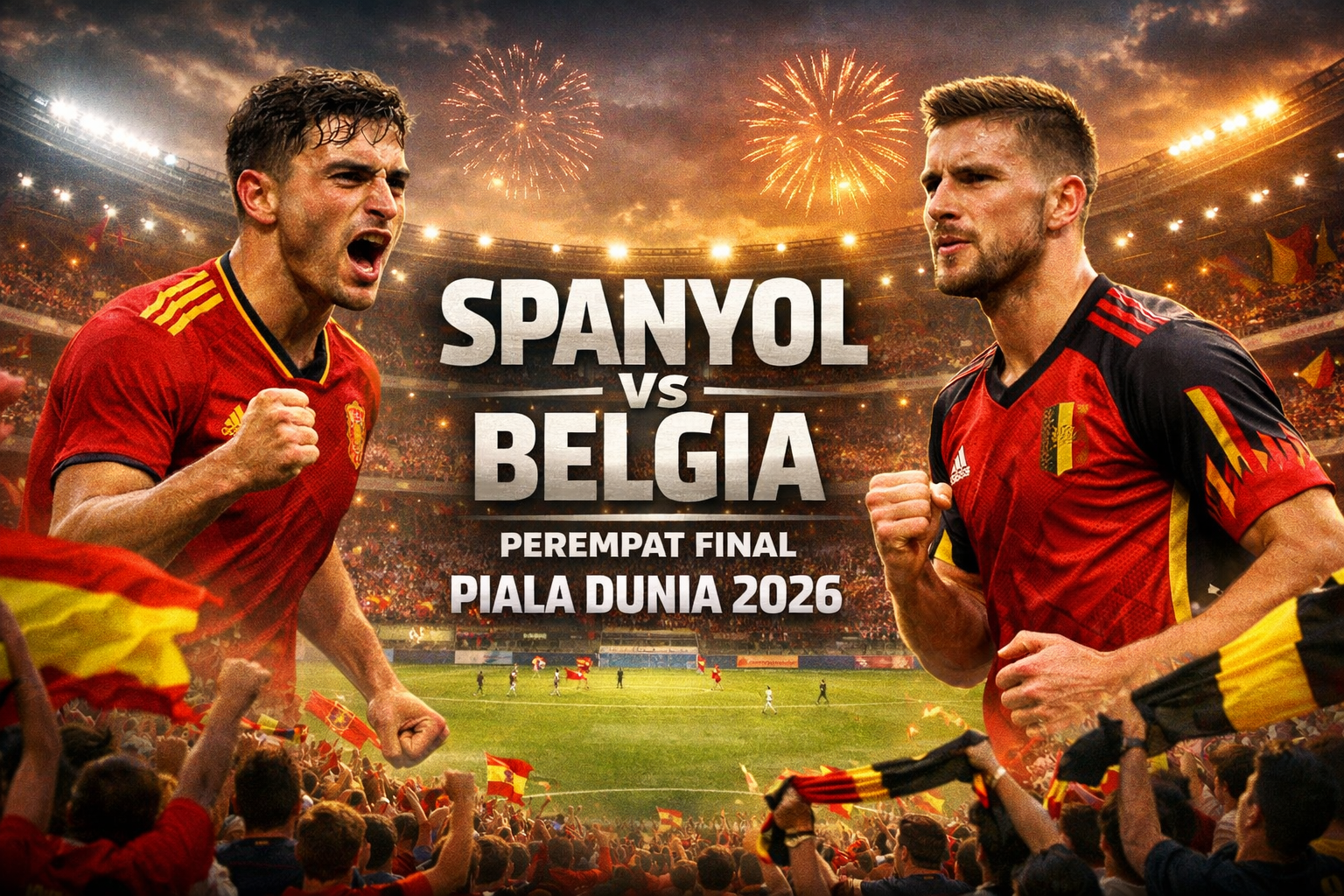 Streaming Piala Dunia 2026 Spanyol vs Belgia Dini Hari Ini Pukul 02.00 WIB Bersama Jalalive, Pertarungan Sengit Demi Tiket Semifinal